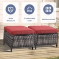 thumbnail image 6 of POCASSY Wicker Outdoor Ottoman with Cushions, 6 of 6