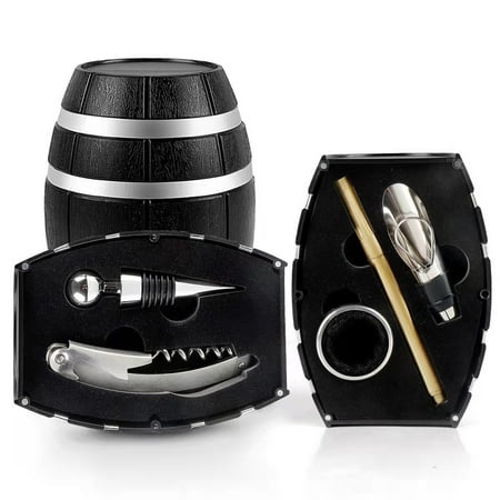 

Wine Opener Set Wine Corkscrew Opener Gift Set Foil Cutter Wine Pourer N Stopper Wine Opener Kit Gift Ideas Women N Men