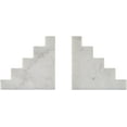 thumbnail image 3 of Mark&Day Set of 2 Bookends, Emylee Modern White Bookend, Decorative Home Decor Accents for Living Room Bedroom Kitchen Office (6" H x 6" W x 2" D, 6" H x 6" W x 2" D), 3 of 3
