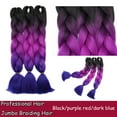 thumbnail image 2 of Extensions de Cheveux Tressage Jumbo Ombré Haute Température Cheveux Synthétiques Torsadés Multiples Colorés, 2 of 5