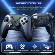 ESYWEN Wireless Switch Controller for Nintendo Switch /Lite/OLED, Compatible with PC, with RGB, Programmable, Wakeup, Turbo, Vibration