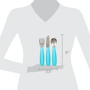 NUK Kiddy Cutlery, Utensil Set, 18+ Months, Blue, 3 Count