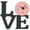 Pink Check, variant on 11.5 x 11.75 in. American Spotted Donkey Pink Check Metal Artwork Love Wall Decor