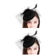 thumbnail image 2 of Sombrero Tocado Minnieouse para Mujer Velo de Malla de Flores Negro 2Conjunto, 2 of 6