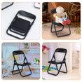thumbnail image 3 of Mobutofu 6Pcs Phone Holder Stand Mini Chair Shape Black Plastic Folding Function, 3 of 6