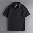 thumbnail image 2 of Camisetas tipo polo con cremallera, camisetas lisas para hombre con cuello, camisetas negras para hombre, ropa para hombre, novedad de 2025, ropa barata y de moda, talla XL normal, 2 of 5