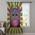 thumbnail image 4 of Colorful Tuesday Sheer Curtains 63 Inches Long, Modern Abstract Art Yellow Green Light Filering Curtains, Breathable Simi Curtain Privacy Drapes for Living Room Bedroom Lightweight Window Treatment, 4 of 9