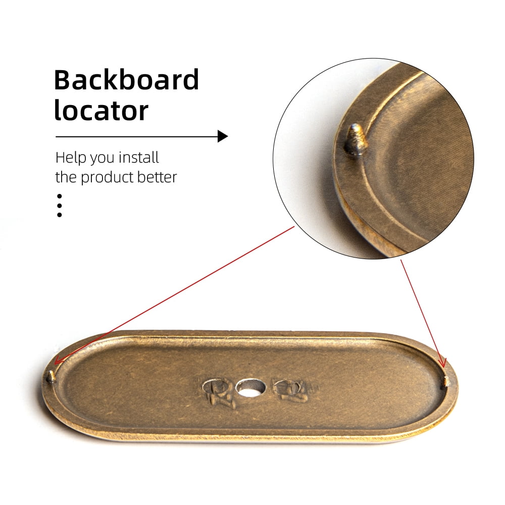 Goo-Ki 6 Pack Antique Brass Cabinet Knobs with Backplate for Drawer Cupboard, 0.94" Dia Drawer Knob Pulls Handle Zinc Alloy Hardware