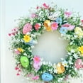 thumbnail image 4 of Clearance Items 35CM Easter Egg Wreath – Spring Berry & Leaves Garland, Colorful Egg Front Door Hanging Decoration for Holiday & Seasonal Decor, 4 of 9