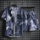 thumbnail image 5 of Conjuntos de hombre Camisas blancas de playa Conjunto coreano de dos piezas Camisetas Pantalones cortos Trajes para hombres Estilo 2024 Ropa 2025 Nuevo en camiseta holgada y holgada, 5 of 5
