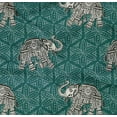 thumbnail image 4 of oneOone Organic Cotton Poplin Twill Fabric Elephant Block Printed Craft Fabric BTY 42 Inch Wide, 4 of 4