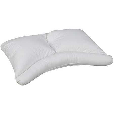 HealthSmart Side Sleeper Pillow with Curved Center Lobe, Relieves Neck Pain, Hypoallergenic, 24 x 7 x 16,