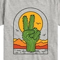 thumbnail image 3 of Instant Message - Cactus Peace Sign - Toddler & Youth Short Sleeve Graphic T-Shirt, 3 of 6