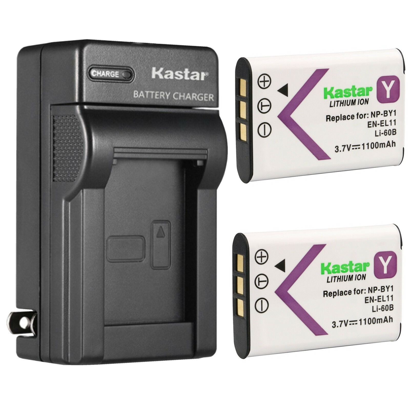 Kastar 2Pack Battery and AC Wall Charger Replacement for Nikon ENEL11