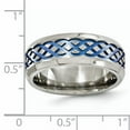 thumbnail image 6 of Edward Mirell Titanium Blue Anodized Brushed & Polished 8mm Band, 6 of 7