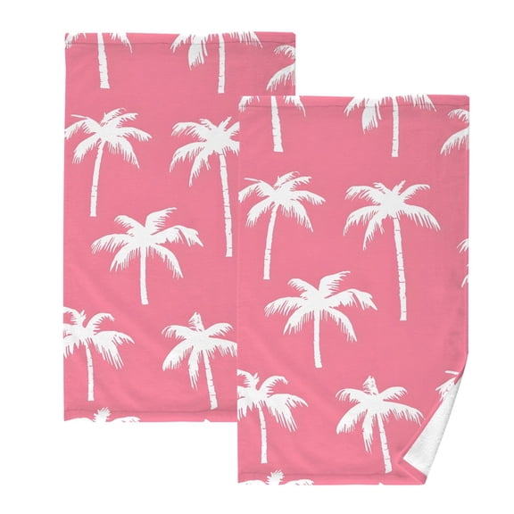 Ryvnso Palm Tree-a3 Cotton Hand Towels Sets Face Towel 2 PCs Bathroom Decorative