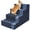 Navy, variant on Heeyoo Non-Slip 4-Step High-Density Sponge Pet Stairs with Removable Washable Cover, Gray