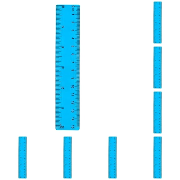 Solivara Small Plastic Centimeter Ruler For Students Artists Designers And Classroom Measuring Use(Blue*10,6.14*1.18*3.94 in)