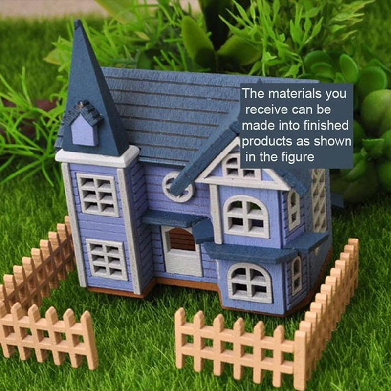 1/12 DIY Mini Wooden Dolls Miniature House Handicraft Building Assemble ToyRXUI 