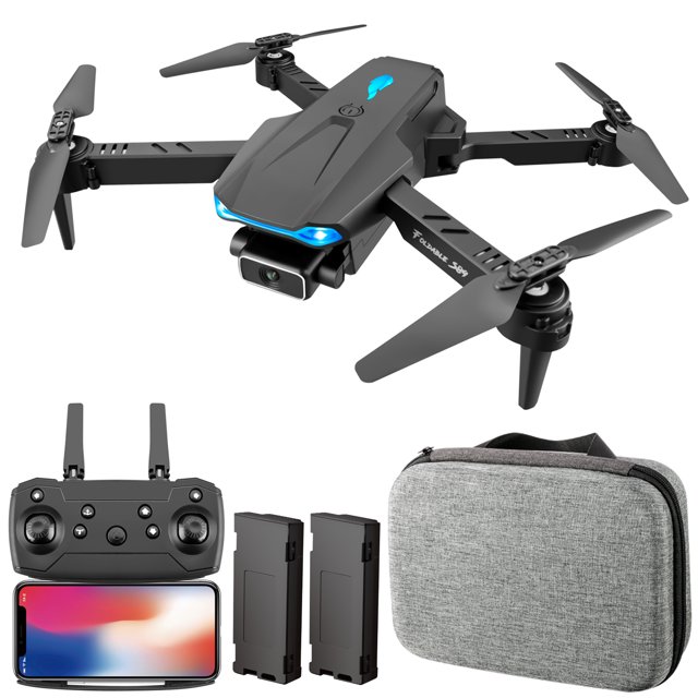 S89 RC Drone con Cámara/4K Wifi FPV Drone Mini Quadcopter Juguete para Niños Carevas Negro 4k 2 baterías