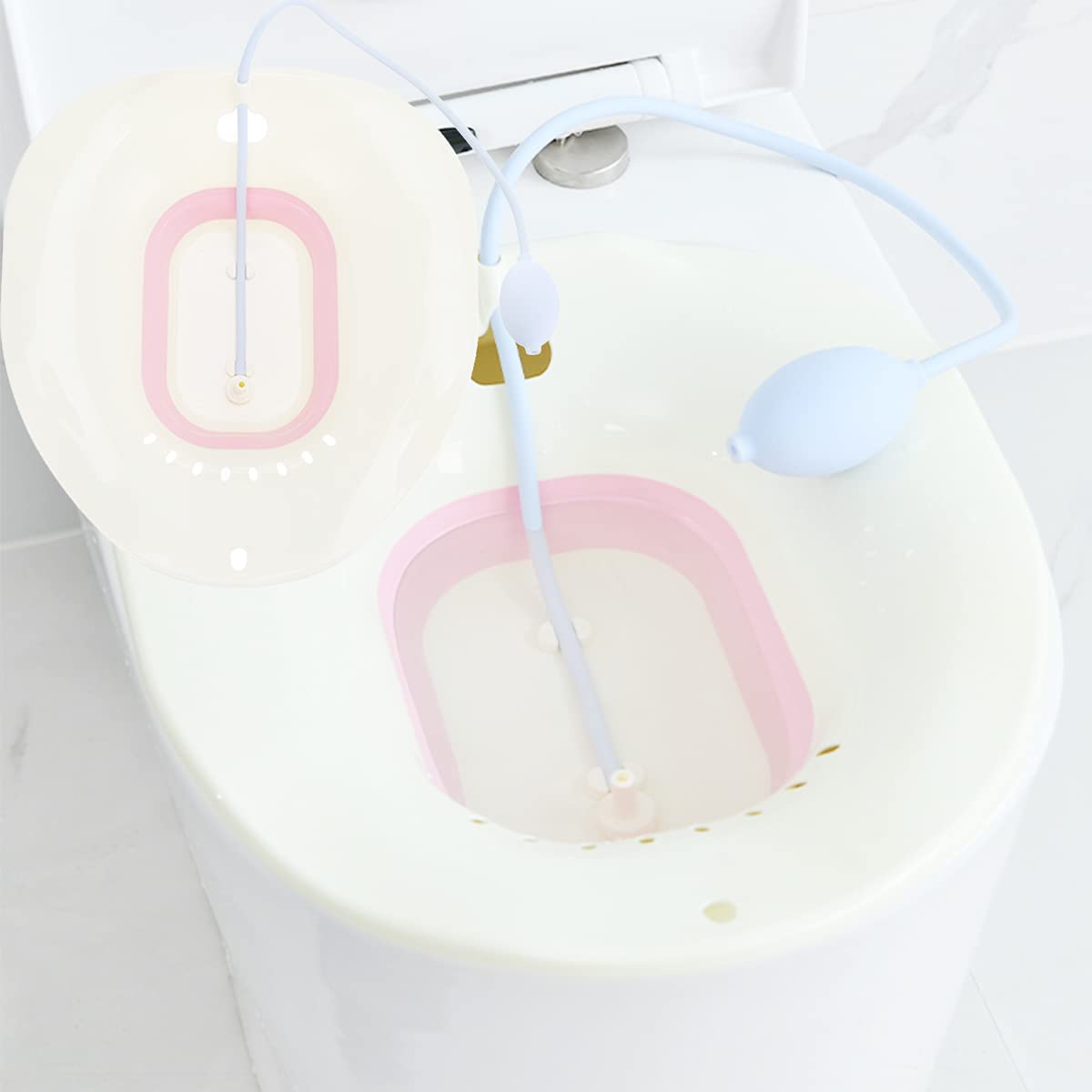 Sitz Bath, Folding Toilet Sitz Bath Toilet Seat, Perineal Soaking Bath