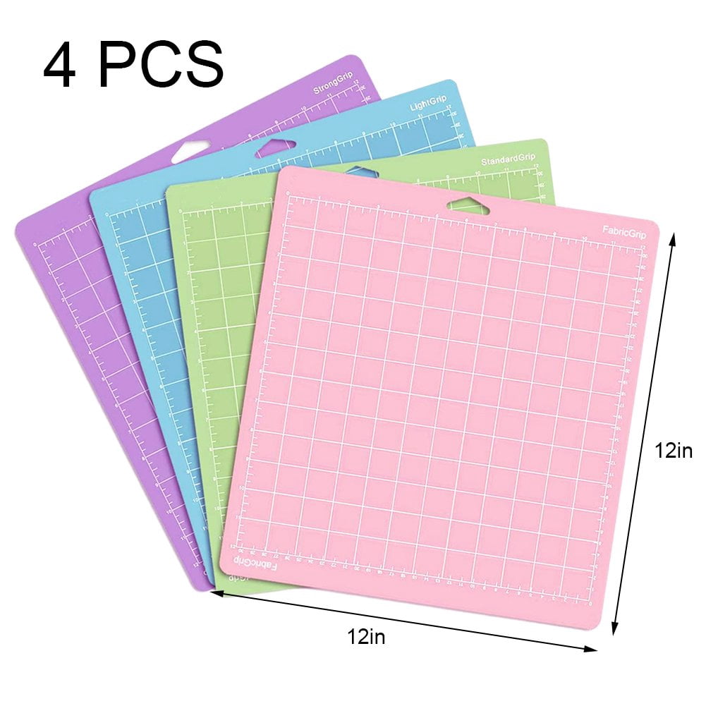 Vjnyvs 4Pcs 12x12inch PVC Cutting Mats Adhesive Replacement for Cricut Cameo