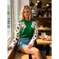 thumbnail image 4 of NAYTOAO Women Leopard Print Long Sleeve Crew Neck Knit Pullover Sweater, 4 of 6