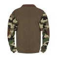 thumbnail image 4 of Blusas y camisas de manga larga con cuello redondo para hombre, talla grande, media cremallera, cuello redondo, estampado vintage de camuflaje, blusa de poliéster de manga larga para hombre, 4 of 4