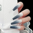 thumbnail image 3 of Apuakthei 24 piezas de uñas postizas a presión para mujer, uñas postizas extra largas, uñas postizas adhesivas, 3 of 5