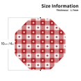 thumbnail image 2 of Pofeuu Red Plaid Daisy Print Coasters for Drinks, 4Pack PU Leather Coasters, Bar Drink Coasters for Tabletop Protection, Furniture from Damage-Octagon, 2 of 6