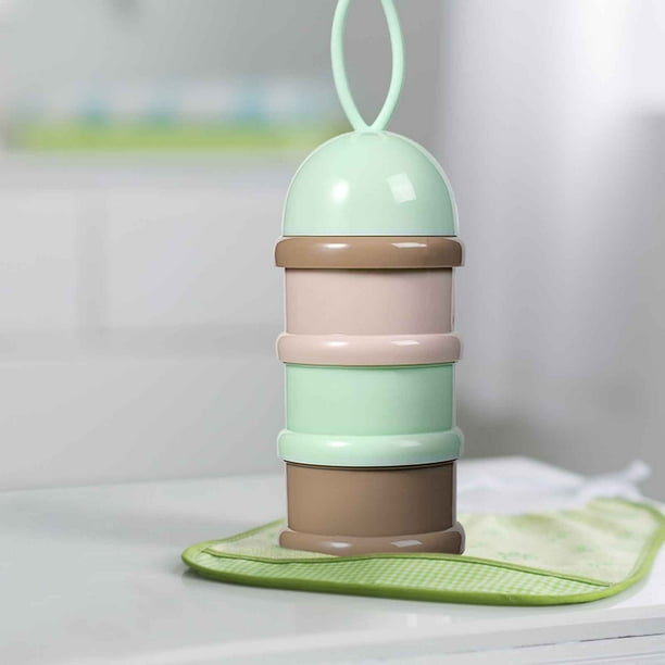 Xihbxyly Caja para Leche En Polvo para Bebés, Apilable de Tres Capas, Material Seguro Sin Bpa, Portátil y Fácil de Transportar, Multiusos para Guardar Refrigerios y Alimentos, Práctica para Viajes, 7