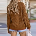 thumbnail image 4 of VEKDONE Sweaters for Women Trendy Long Sleeve Crewneck Knit Sweater Solid Color Loose Fit Pullover Tops 2025 Fall Chunky Cable Knit Jumper Sweaters, 4 of 4