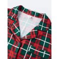thumbnail image 4 of Christmas Family Matching Pajamas Set Plaid Long Sleeve Tops and Pants 2PCS Sleepwear Set, 4 of 10