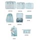 thumbnail image 3 of 8 Pcs Travel Organizer Storage Bags Clothes Shoe Tidy Pouch Waterproof Portable Luggage Suitcase Packing Case, 3 of 5