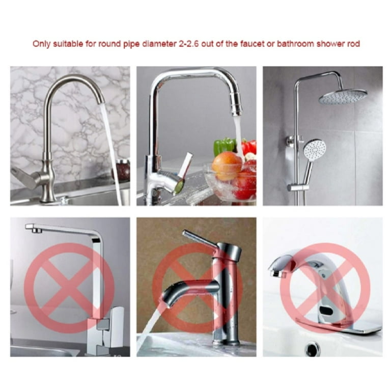 NCARSTER Stainless Steel Faucet Rack, 2 Pcs Kitchen Sink Caddy Faucet Rack  with Hook - Detachable Scrubbers Soap Hanging Faucet Drain Rack for