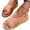 Pink, variant on Cross Strap Wedge Sandals, Faux Suede Platform Shoes, Women's Cross Strap Espadrille Wedge Sandals Faux Suede Slingback Platform Shoes Summer Open Toe Comfort Walking Heels, Blue 5.5