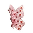 thumbnail image 1 of ID 2083 Polka Dot Butterfly Patch Garden Bug Insect Embroidered Iron On Applique, 1 of 1