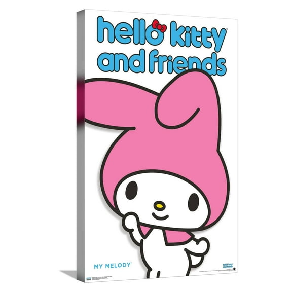 Hello Kitty and Friends: Hello - My Melody Feature Series Canvas Wall Poster, 14.725" x 22.375"