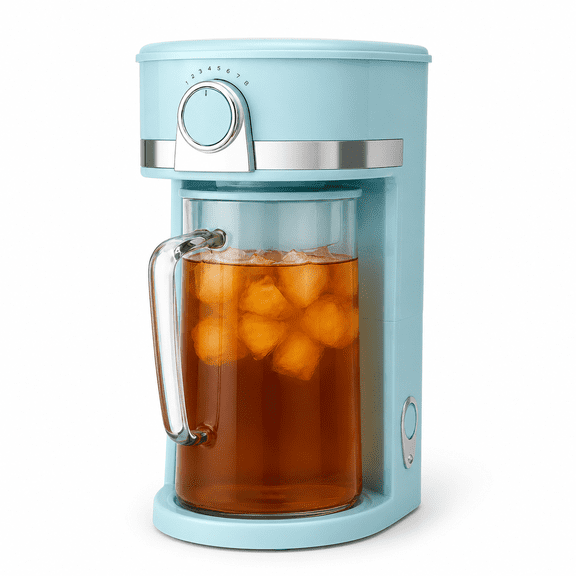 Retro Iced Tea Maker With Infuser 3qt Glpitcher Electric And Coffee Brewer Adjustable Strength Cold Brew For Lattes Sweet & Fruit