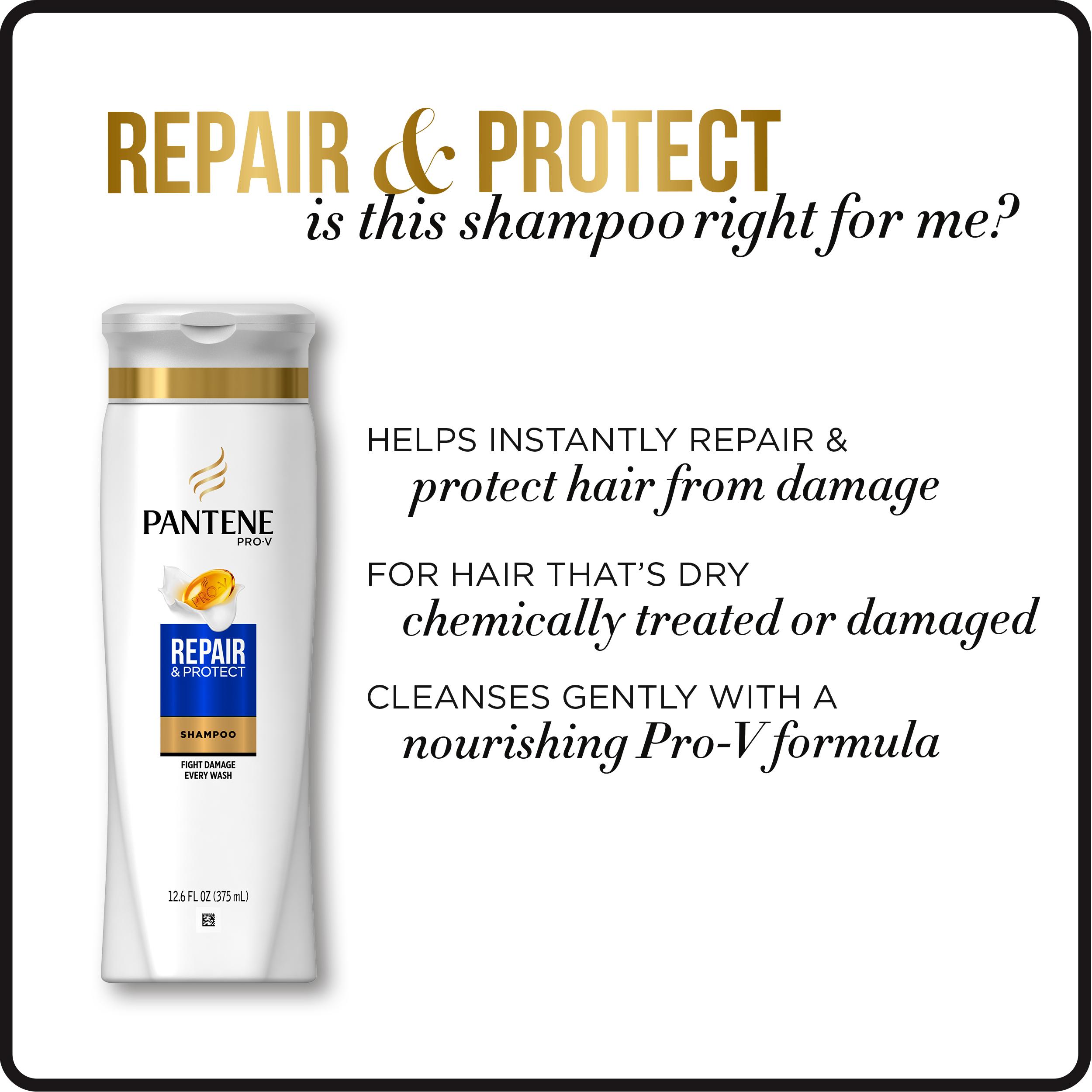 Pantene Shampoo and Conditioner Set, Repair and Protect, 12-12.6 oz - image 4 of 9