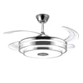 thumbnail image 1 of CITYLUZ VENTILADOR DE TECHO 4 ASPAS INVISIBLES CON BOCINA Y CONTROL REMOTO LUZ LED NEGRO 49CM X 34CM INCLUYE 1 UNIDAD, 1 of 5