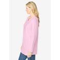 thumbnail image 3 of Woman Within Plus Size Perfect Long-Sleeve V-Neck Tunic, 3 of 5