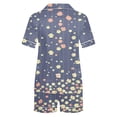thumbnail image 4 of Birdeem Blouses à Manches Courtes pour Femmes, Blouse Décontractée Imprimée à Col Rabattu, Ensemble de Pyjama Mode pour Femmes, 4 of 4