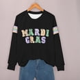 thumbnail image 5 of Aoiroe Women 2026 Holiday Casual Mardi Gras Sweatshirts Long Sleeve Sequin Sweatshirt Fashion Glitter Hoodies Outfits Black L, 5 of 9