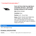 thumbnail image 2 of Front Left Driver Side Fog Light Bezel - Compatible with 2014 - 2019 Dodge Durango (without RT, S.R.T Package) 2015 2016 2017 2018, 2 of 2
