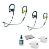 Beats by Dr. Dre Neighborhood Collection Powerbeats3 Wireless Earphones (Indigo) MREQ2LL/A with Headphone Cleaner + More