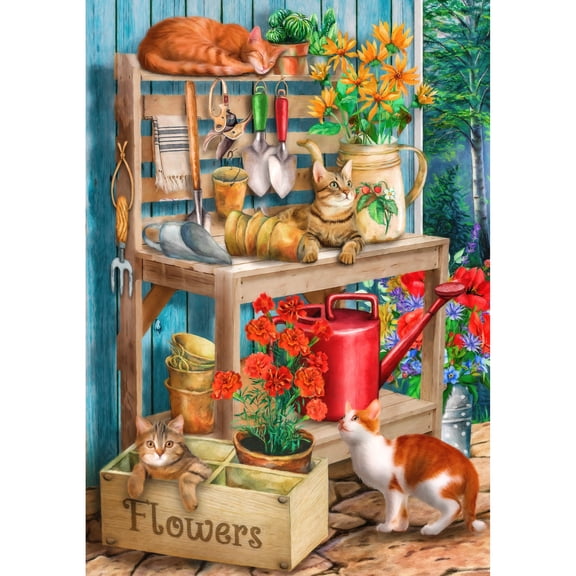 RoseArt Colorluxe 750-Piece The Potting Bench Adult Interlocking Jigsaw Puzzle