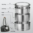 thumbnail image 6 of WAA Smokeless Outdoor Portable Fire Pit, 19" Round, Stainless Steel with Detachable Ash Pan and Carry Bag, 6 of 7