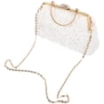 thumbnail image 2 of Bolso de mano para fiesta de noche, bolso de mano para mujer, bolso de mano con flores, bolso de mano cruzado de noche con cadena, 2 of 7