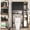 Black, variant on Over the Toilet Storage Upgraded version with 2 Drawers 7 Tier Bathroom Organizer with Adjustable Shelf Freestanding Space Saver above Toilet Stand with 4 Hooks Metal Bathroom Organizer, Rustic Brown